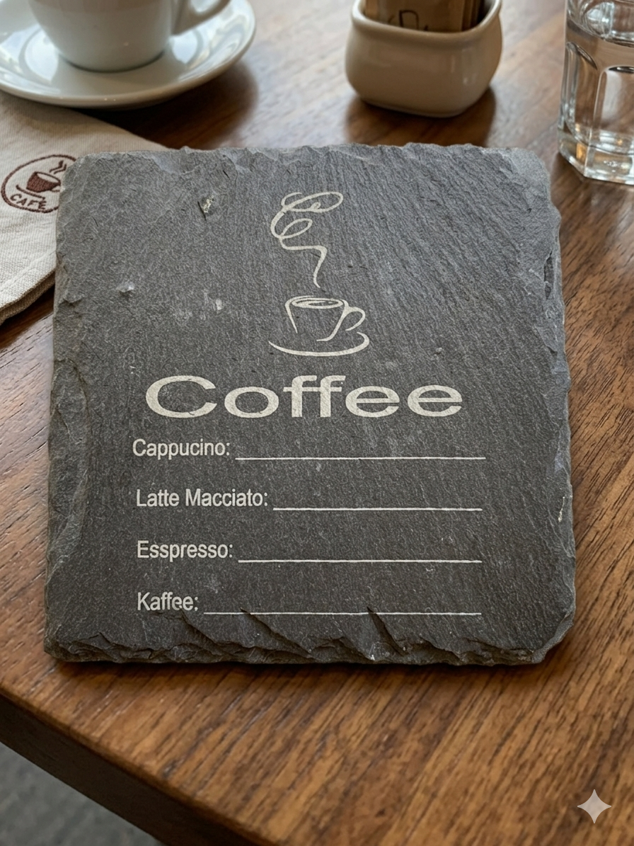 Schiefertafel Kaffee