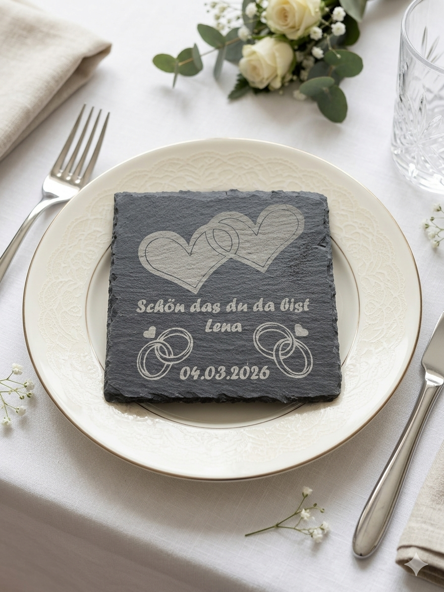 Schiefertafel Platzkarte